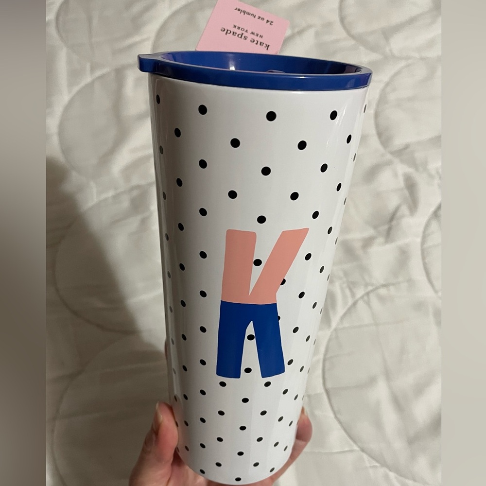 New Kate Spade K Travel Tumbler